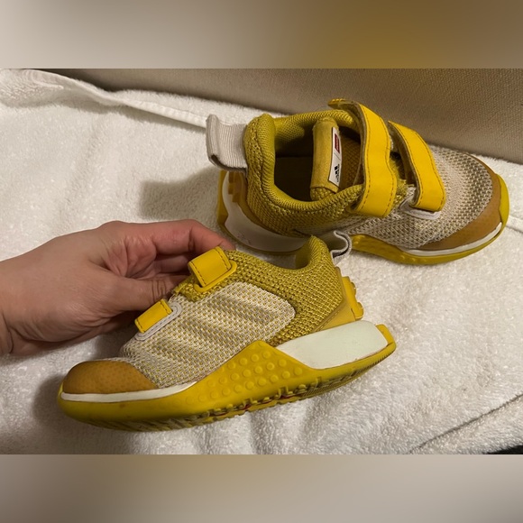 adidas x LEGO Sport Pro EL K Yellow Red Kids Preschool Running Shoes GZ2414 - Picture 11 of 16